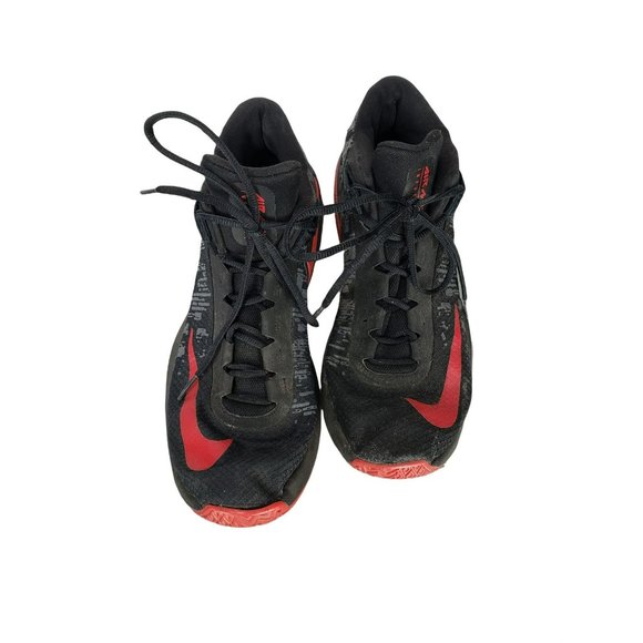 Nike Air Max infuriate 2 Mid Black red Size 10 AA7066-066 Basketball Shoes‎ - Picture 9 of 11